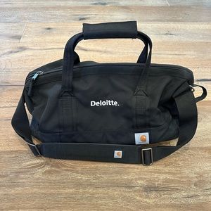 Carhartt Foundry Series 20 inch Gear Utility Duffle Bag Black Deloitte Logo